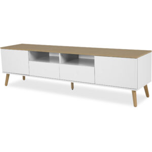 TENZO Dřevěný TV stolek DOT 192x43cm bílý